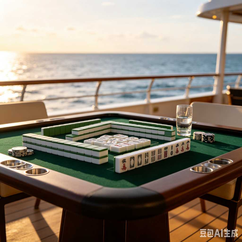 gradient green mahjong set